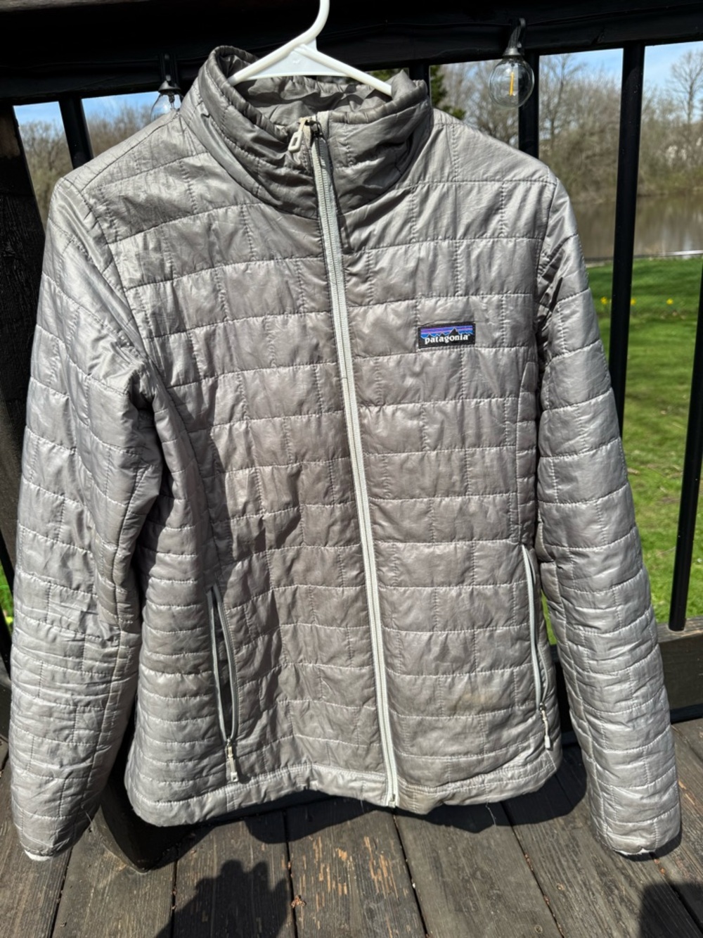 Patagonia nanopuff grey down puffer jacket
